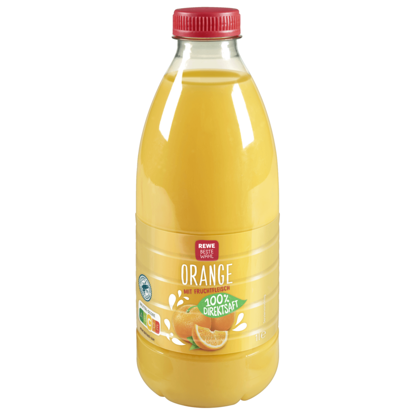 REWE Beste Wahl Orangensaft mit Fruchtfleisch 1l